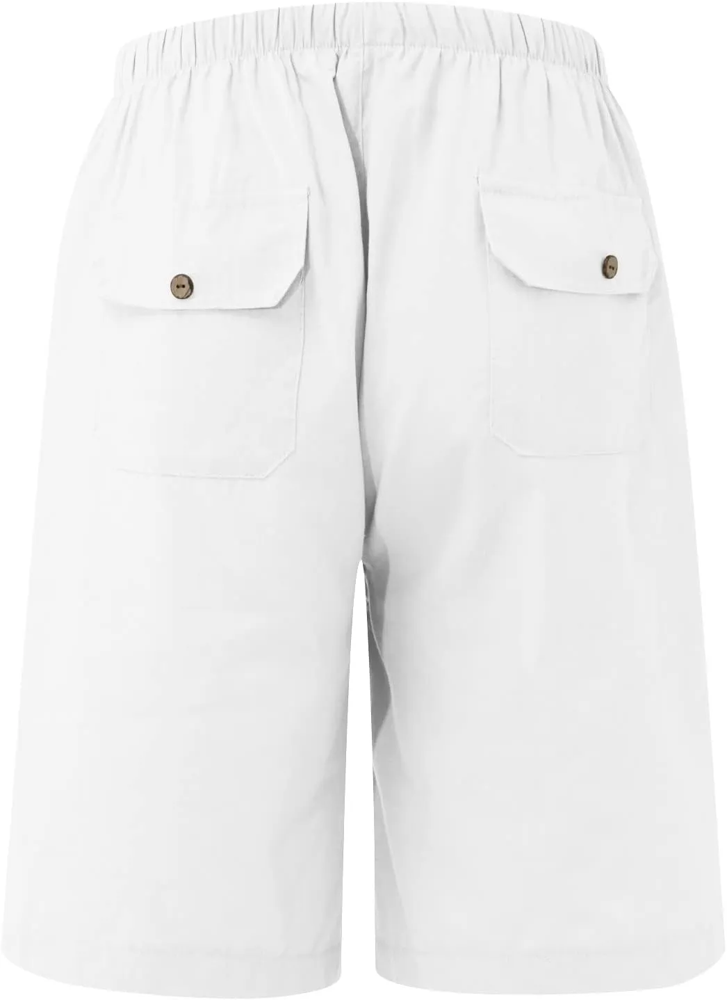 Men's Casual Cotton Linen Shorts Flat Front Short Pant Regular Fit Pants Workout Jogging Beach Shorts Breeches