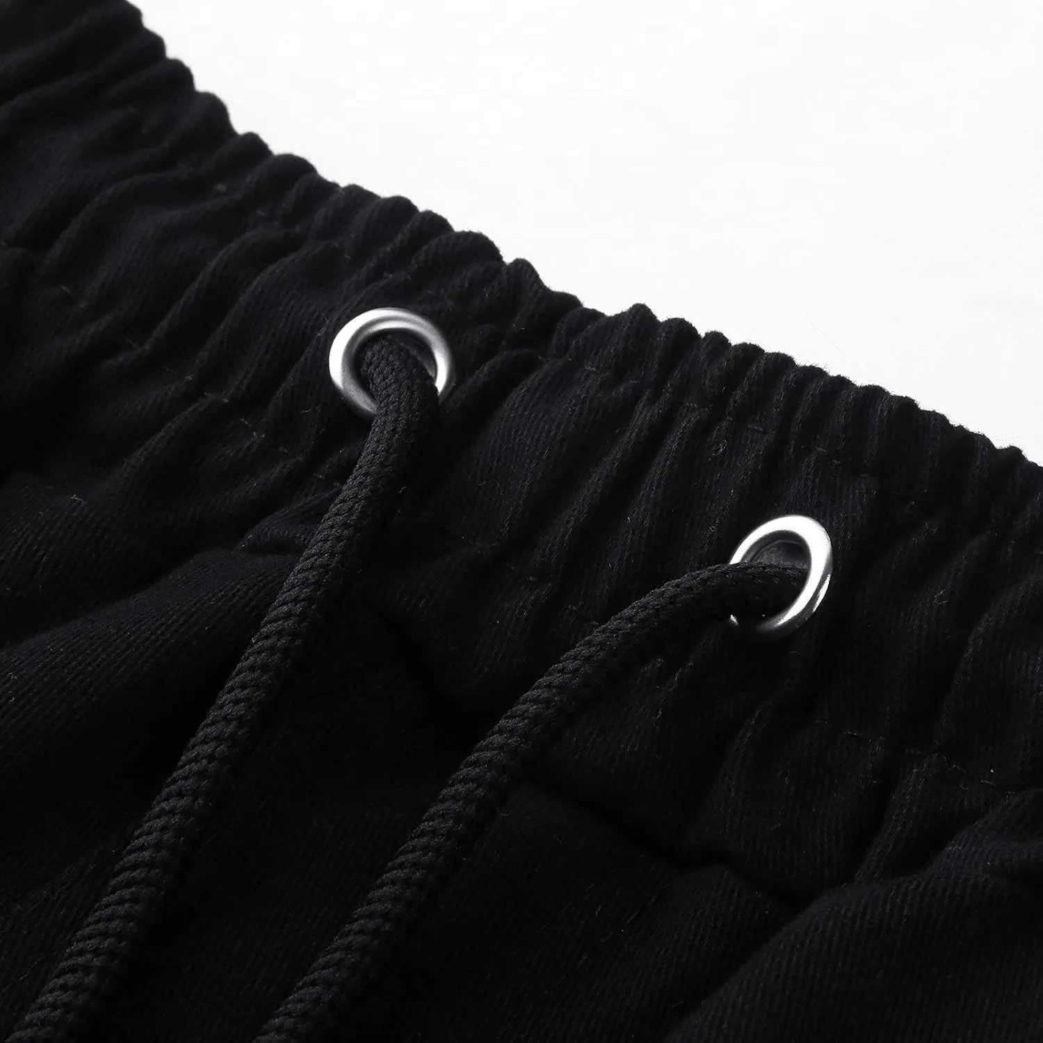 Men's Casual Joggers Pants Trendy Drawstring Solid Cargo Pants Hiking Outdoor Twill Track Jogger Sweatpants