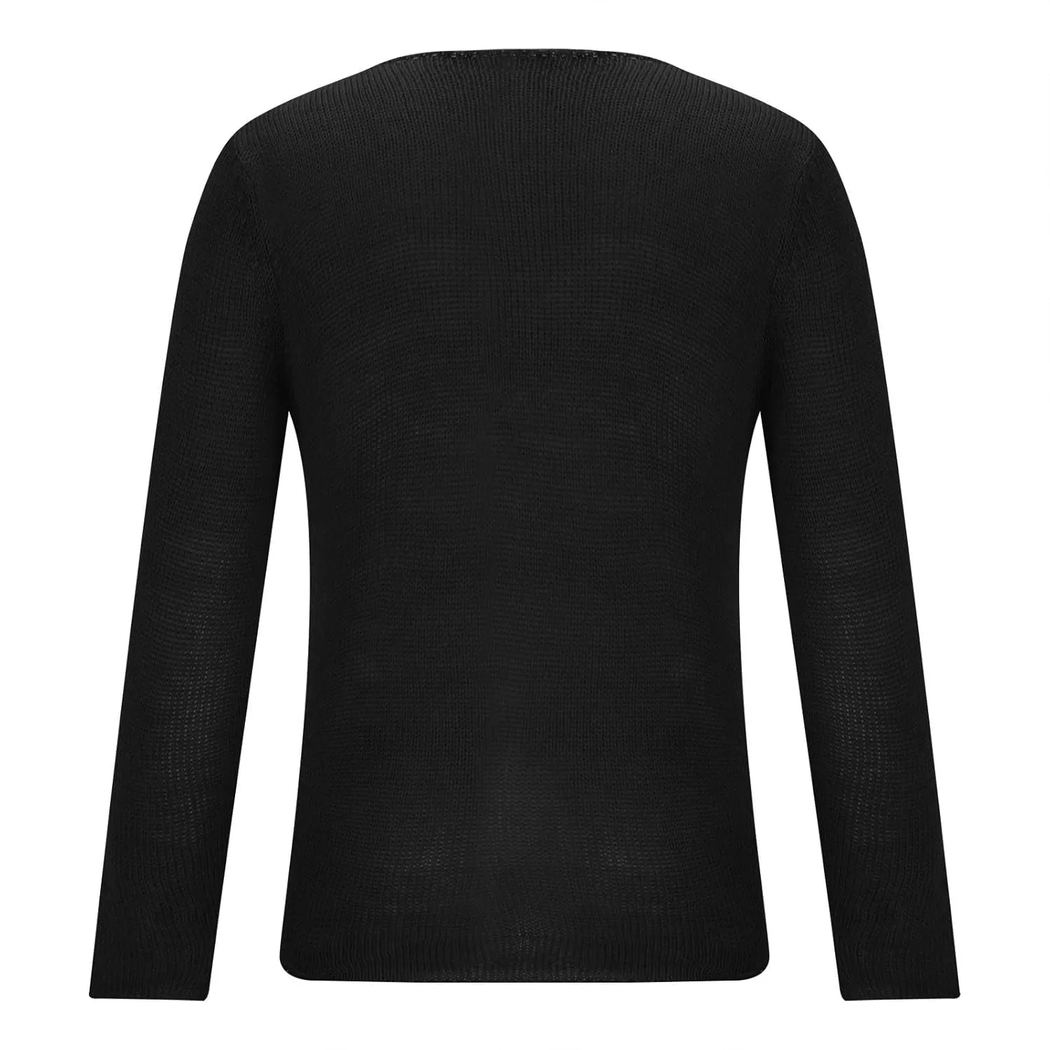 Mens Deep V Neck Sweater Slim Fit Lightweight Knitted Pullover Stylish Sweater Muscle Long Sleeve Low Cut Vneck Tee