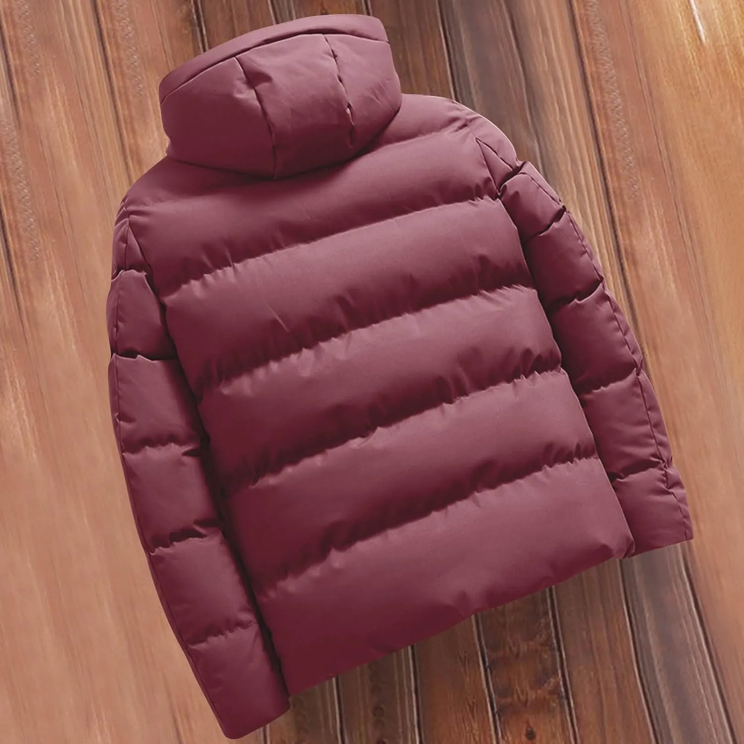Men's Hooded Warm Jacket Coats Classic Regular Long Sleeve Coats Winter Solid Tops 2024 Leisure Clothing With Pockets