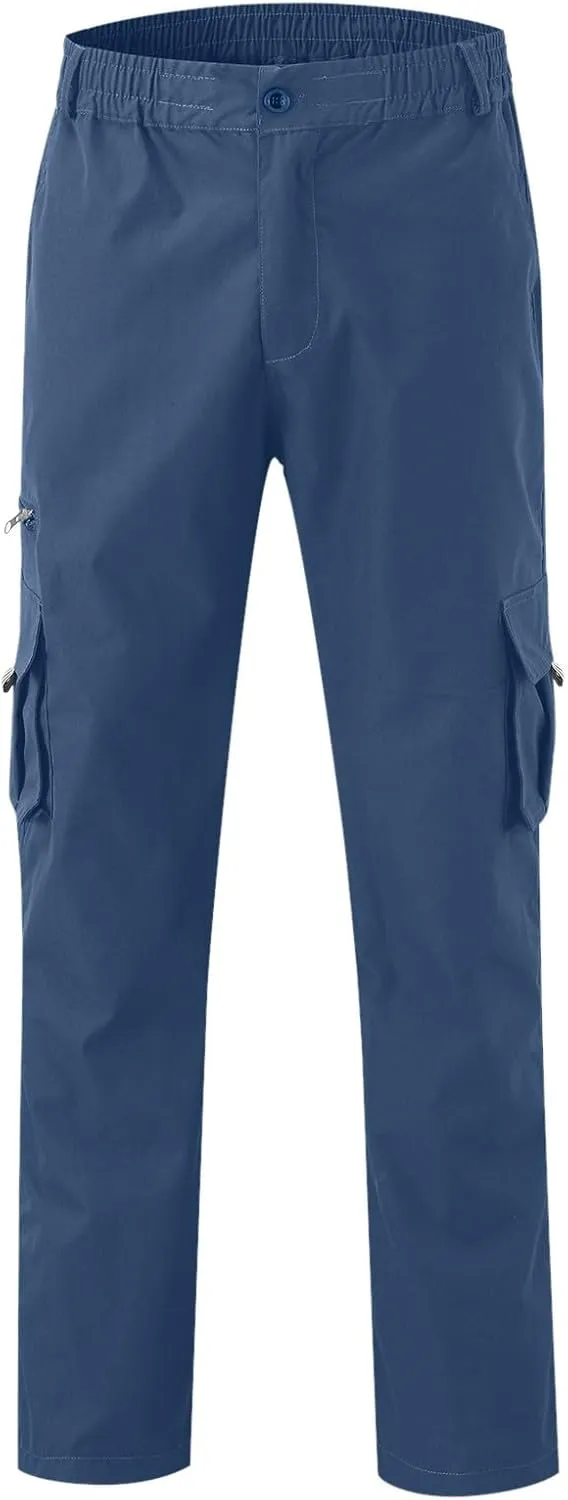 Mens Joggers Sweatpants Solid Color Pocket Trousers Loose Sports Trousers Track Training Outdoor Tactical Sweatpants