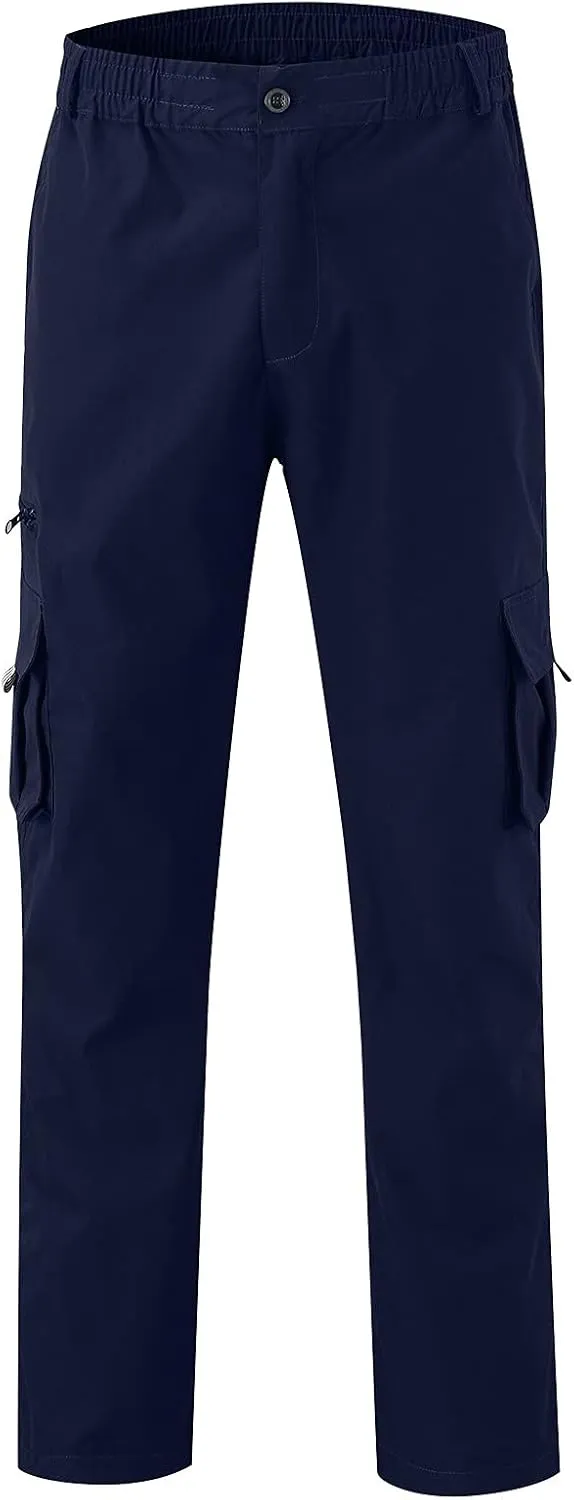 Mens Joggers Sweatpants Solid Color Pocket Trousers Loose Sports Trousers Track Training Outdoor Tactical Sweatpants