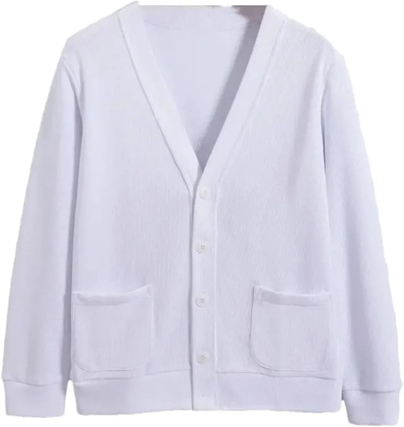 Men's Knitted Cardigan Sweater Casual V-Neck Cardigans Long Sleeve Button Down Sweaters