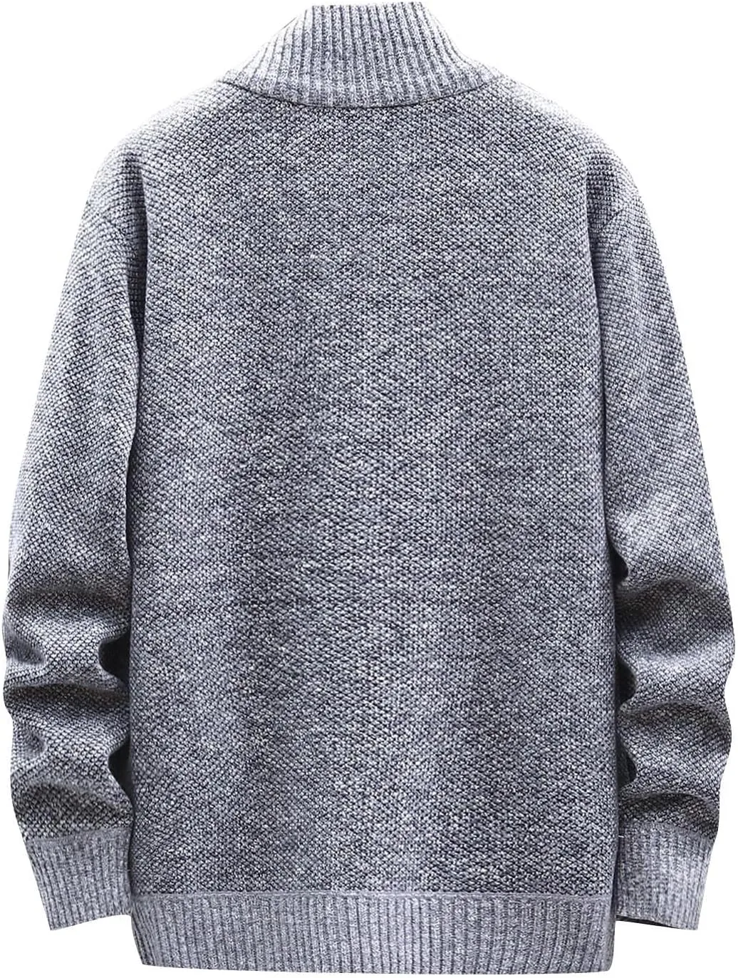 Mens Lightweight Sweaters Zip Up Stand Collar Cardigan Sweater Knitwear with Pockets Sweater Cardigan, XL-4XL