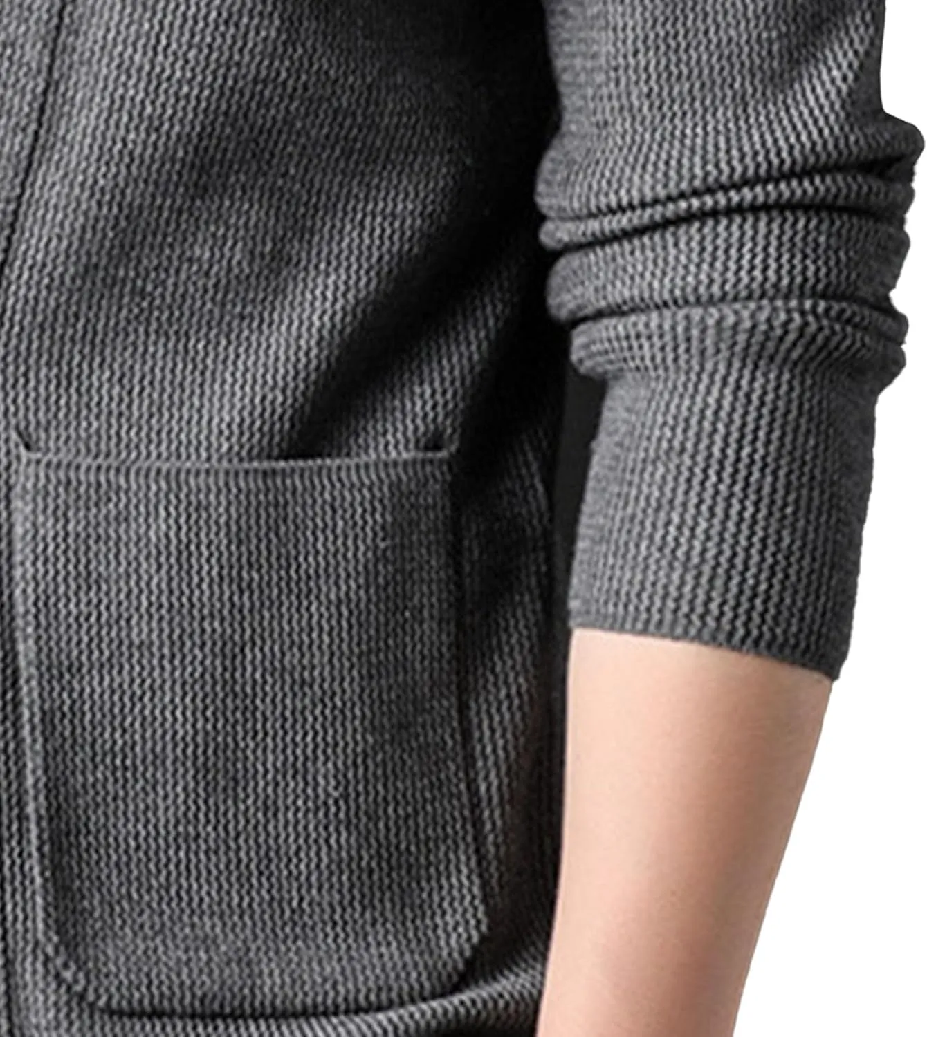 Mens Notch Collar Cardigan Slim Fit Casual Knitted Sweater Big Tall Button Down Cardigans