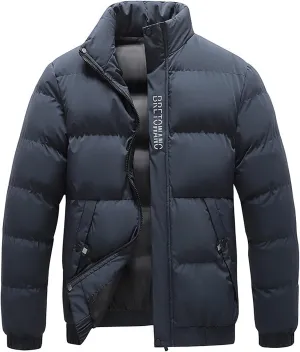 Men's Stand Collar Down Parka Jackets Men Winter Jacket Puffer Parka Coat Heavyweight Ski Jacket for Men Outwear