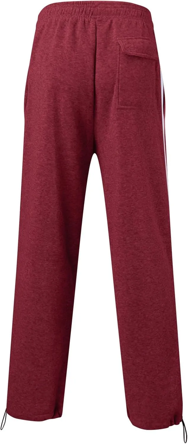 Men's Sweatpants Joggers Pants Wide Leg Loose Sport Work Straight Trouser Splicing Printed with Pockets Sweat Pant