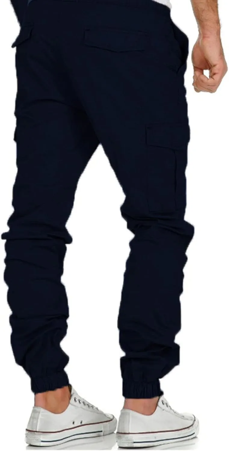 Mens Sweatpants with Pockets Big and Tall Cargo Pants Black Camo Cargo Pants Men All Season Fit Pant Casual All Solid