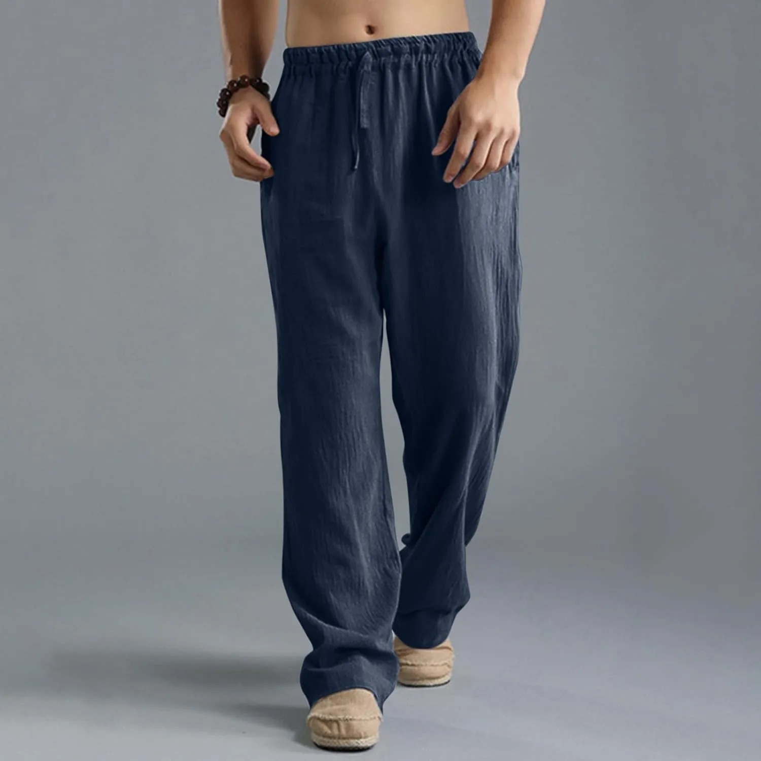 Mens Sweatpants with Pockets Big and Tall Gym Stretch Jogger Pants Mens Cargo Sweatpants Heavyweight Fleece Trousers