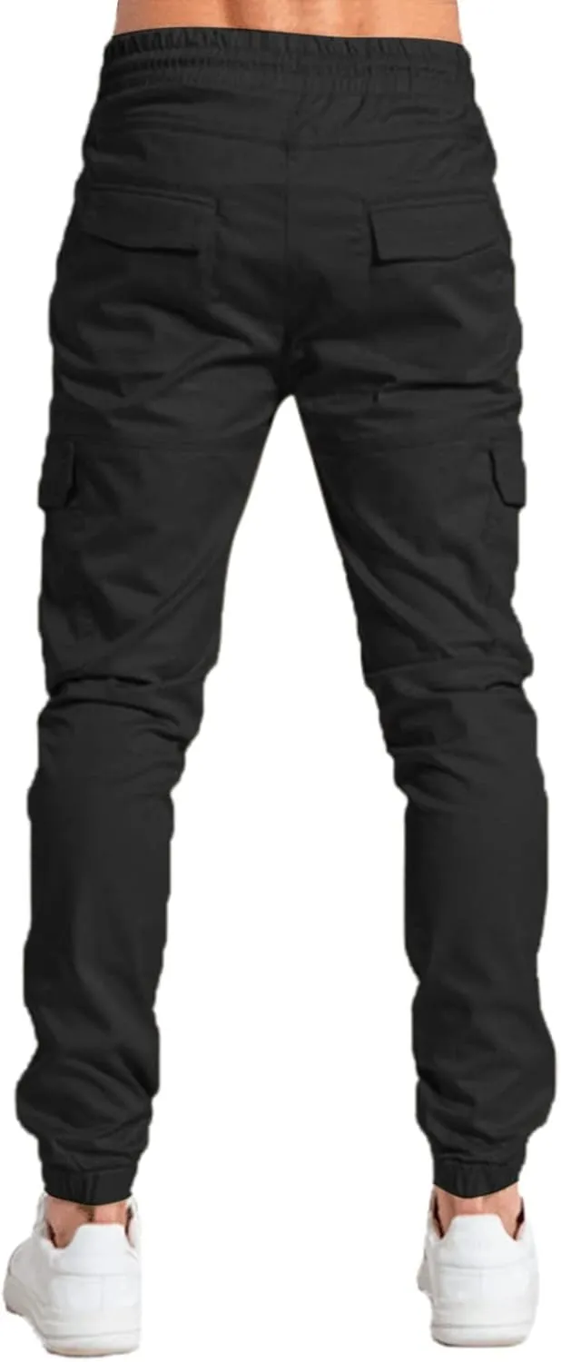 Mens Sweatpants with Pockets Big and Tall Lined with Elastic Waistband Fleeced Cargo Pants Cargo Pants for Men Cargo