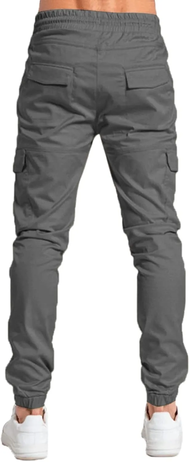 Mens Sweatpants with Pockets Big and Tall Lined with Elastic Waistband Fleeced Cargo Pants Cargo Pants for Men Cargo