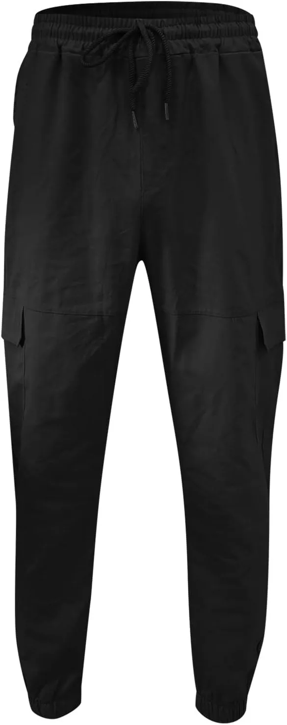Mens Sweatpants with Pockets Big and Tall Lined with Elastic Waistband Fleeced Cargo Pants Cargo Pants for Men Cargo