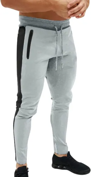 Mens Sweatpants with Pockets Big and Tall Pant Slim fit Basic Trouser with Pocket Men's Personality Casual Drawstring