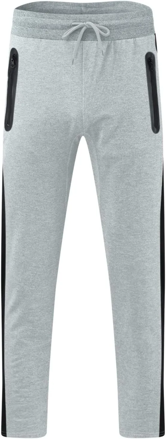 Mens Sweatpants with Pockets Big and Tall Pant Slim fit Basic Trouser with Pocket Men's Personality Casual Drawstring