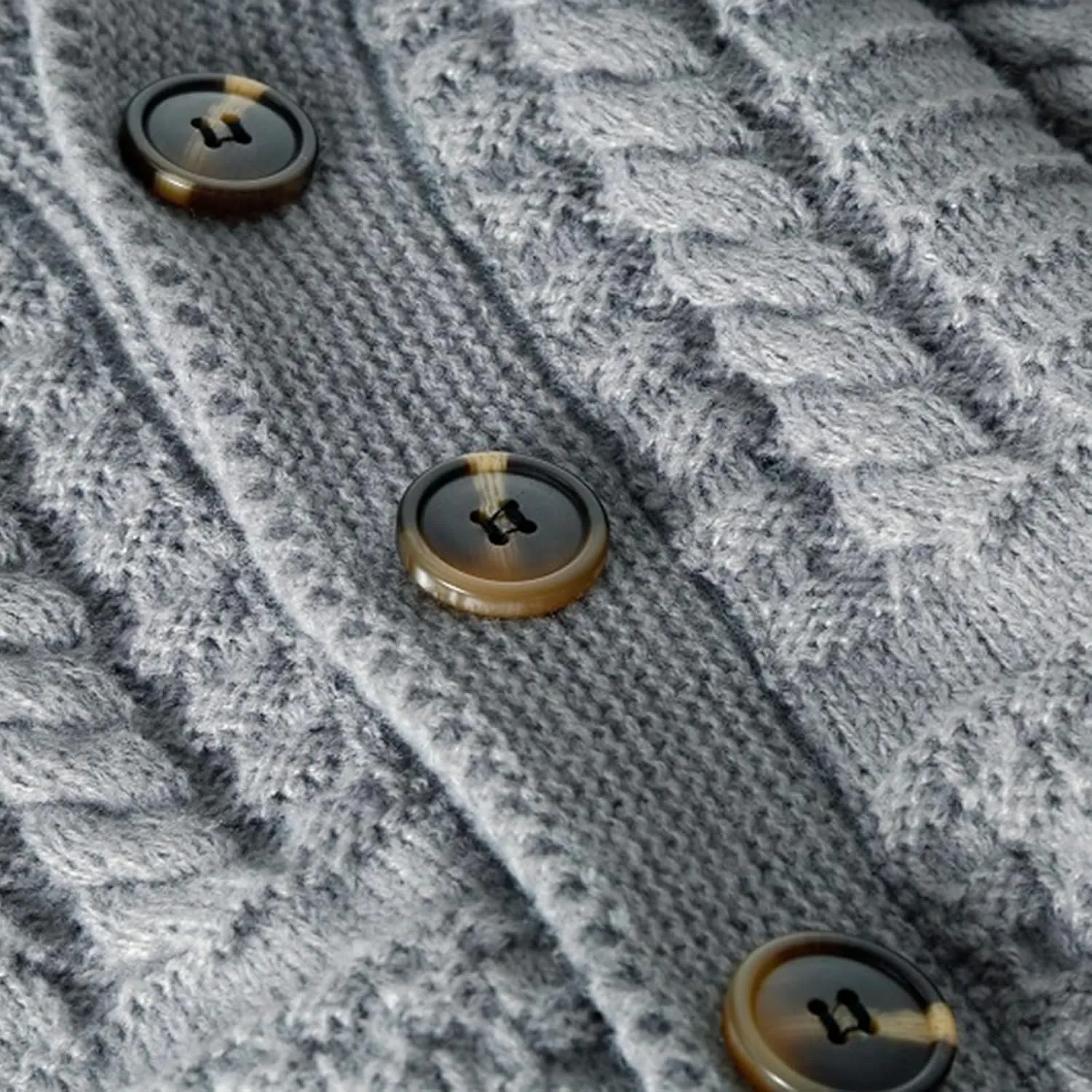 Men's Twisted Knit Sweater Cardigan Fashion Shawl Collar Button Down Long Sleeves Soft Comfy Sweater Jacket Tops
