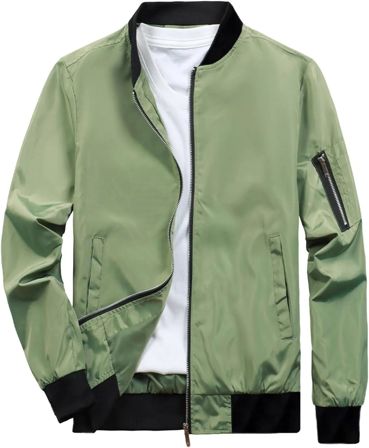 Men's Waterproof Rain Jacket Outdoor LightweightOutdoor Jacket with Pockets Rain Shell Coat for Hiking Golf Travel