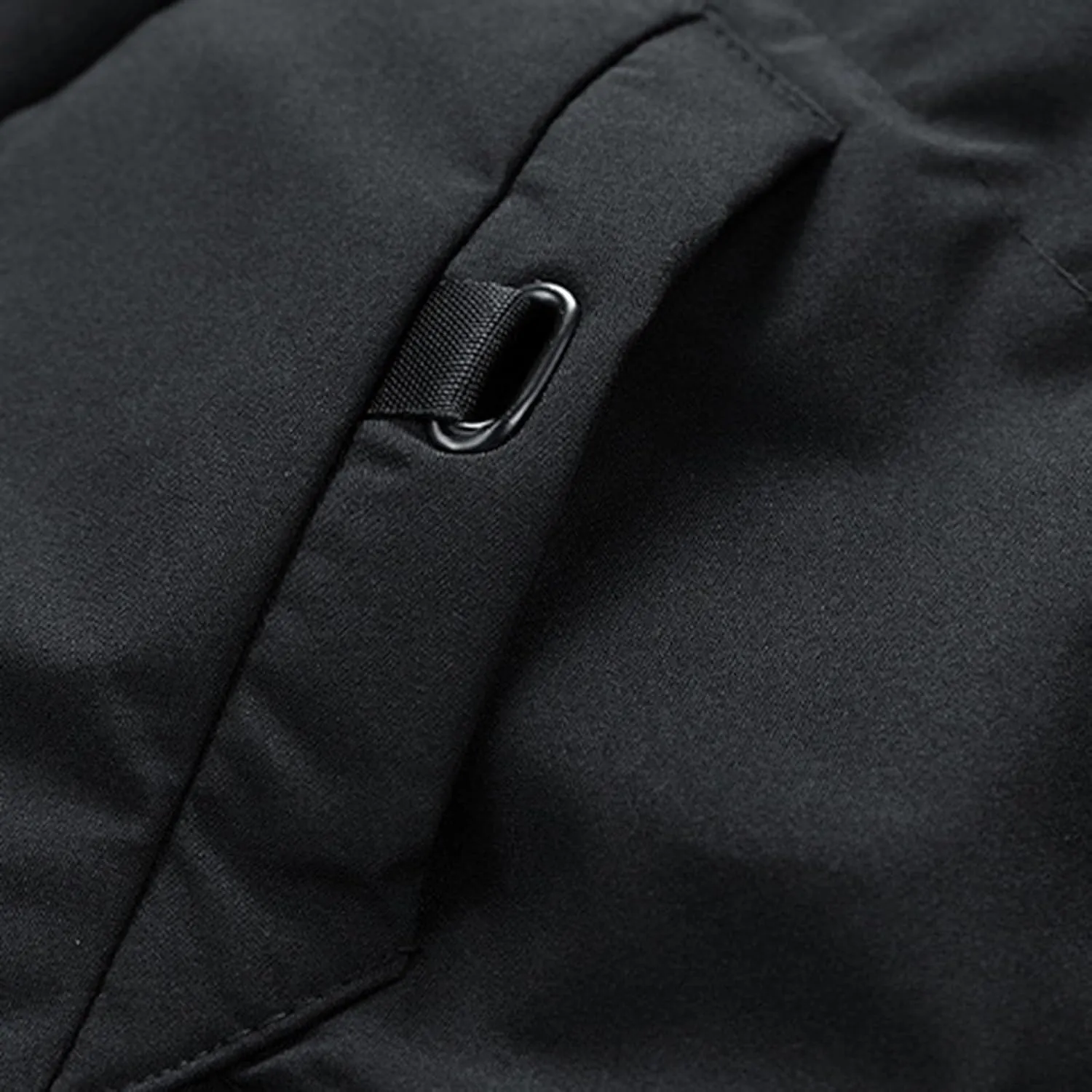 Mens Winter 2024 Tops Solid Mid-Length Jacket Classic Button Pocket Blouses Fashion Long Sleeve Hooded Jackets Coats