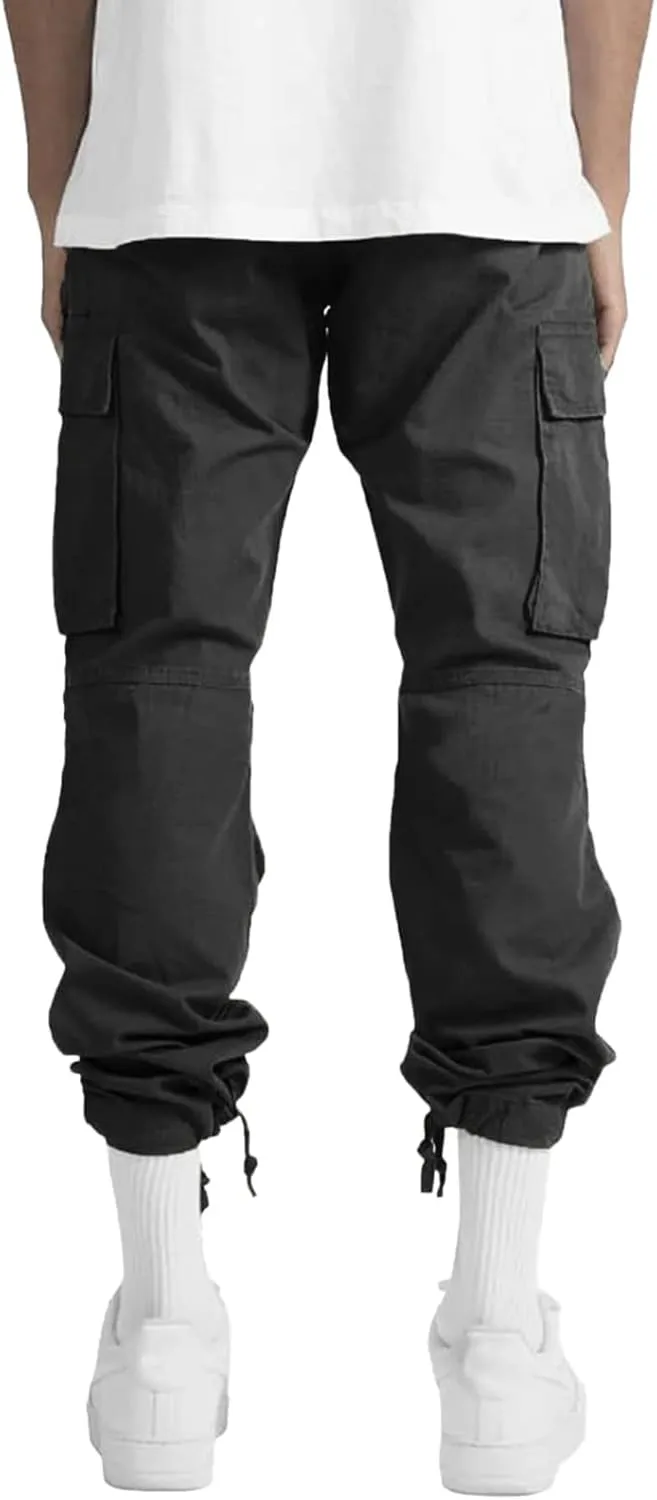 Mens Workout Cargo Sweatpants Heavyweight Mens Fashion Athletic Joggers Pants Sweatpants Trousers Cotton Cargo Pants