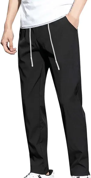 MIDOO Mens Pants Joggers Athletic Training Track Joggers Drawstring Stretch Elastic Waist Pants Comfy Lounge Pants
