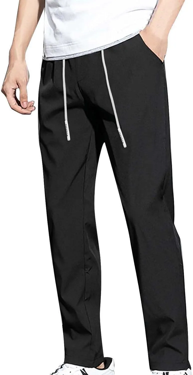 MIDOO Mens Pants Joggers Athletic Training Track Joggers Drawstring Stretch Elastic Waist Pants Comfy Lounge Pants