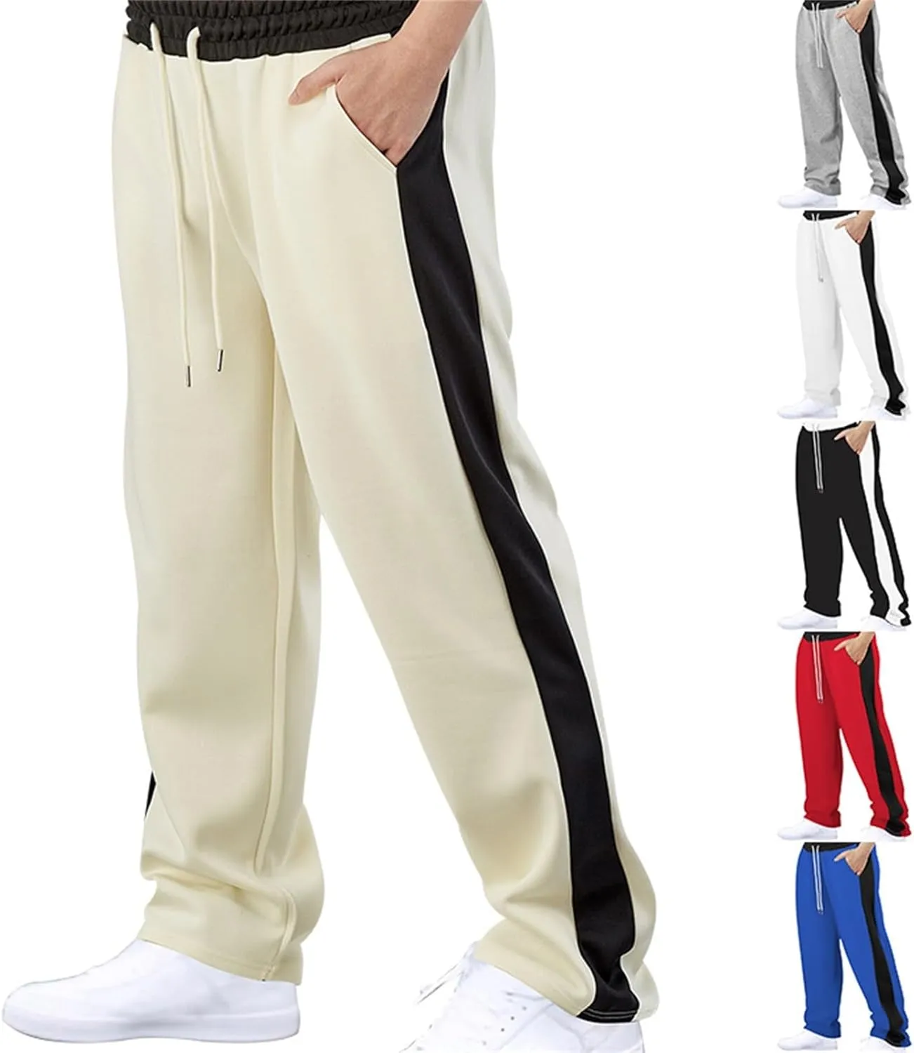 MIDOO Mens Sweatpants Joggers Athletic Training Track Joggers Drawstring Stretch Elastic Waist Pants Comfy Lounge Pants