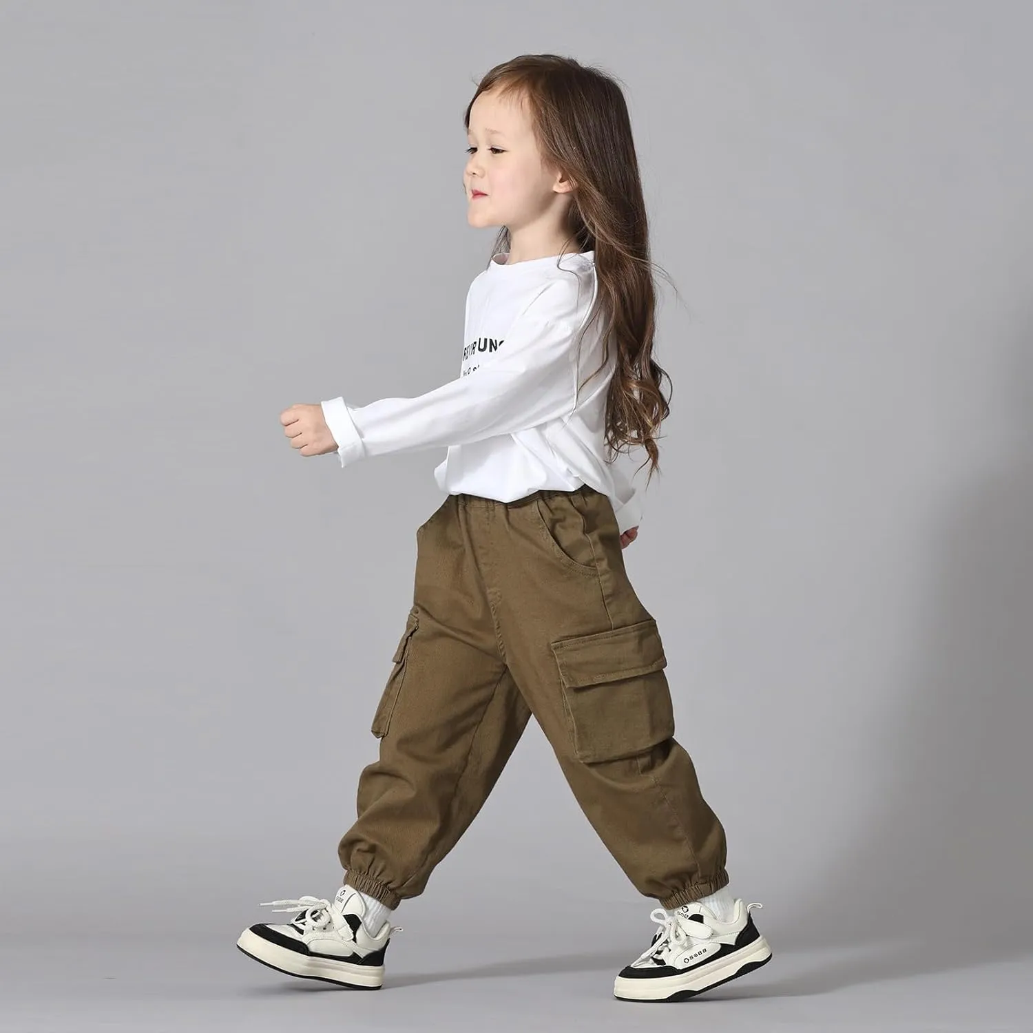 MINI PANDA Toddler Pants Girls&Boys，Stretch Twill Chino Toddler Pants