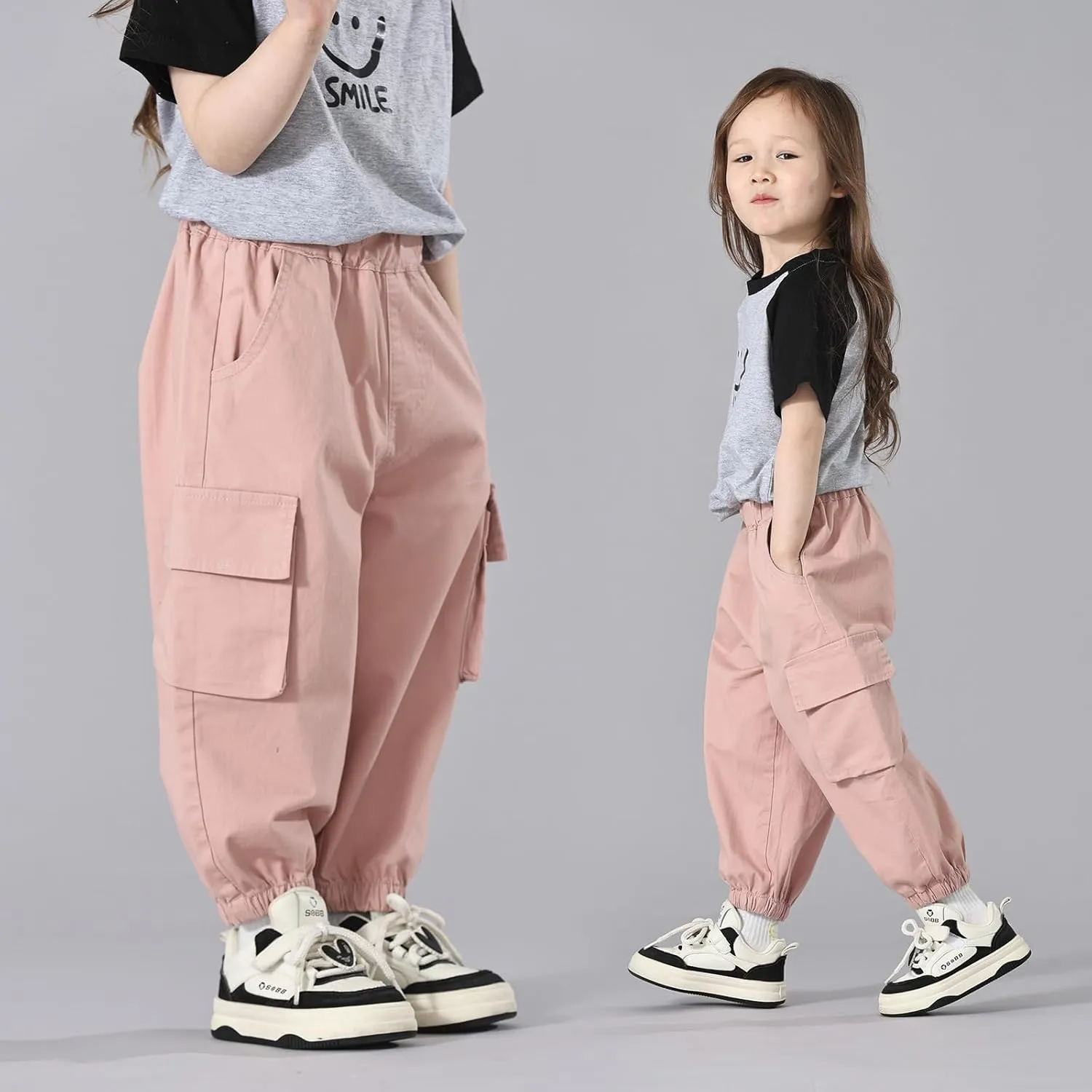 MINI PANDA Toddler Pants Girls&Boys，Stretch Twill Chino Toddler Pants