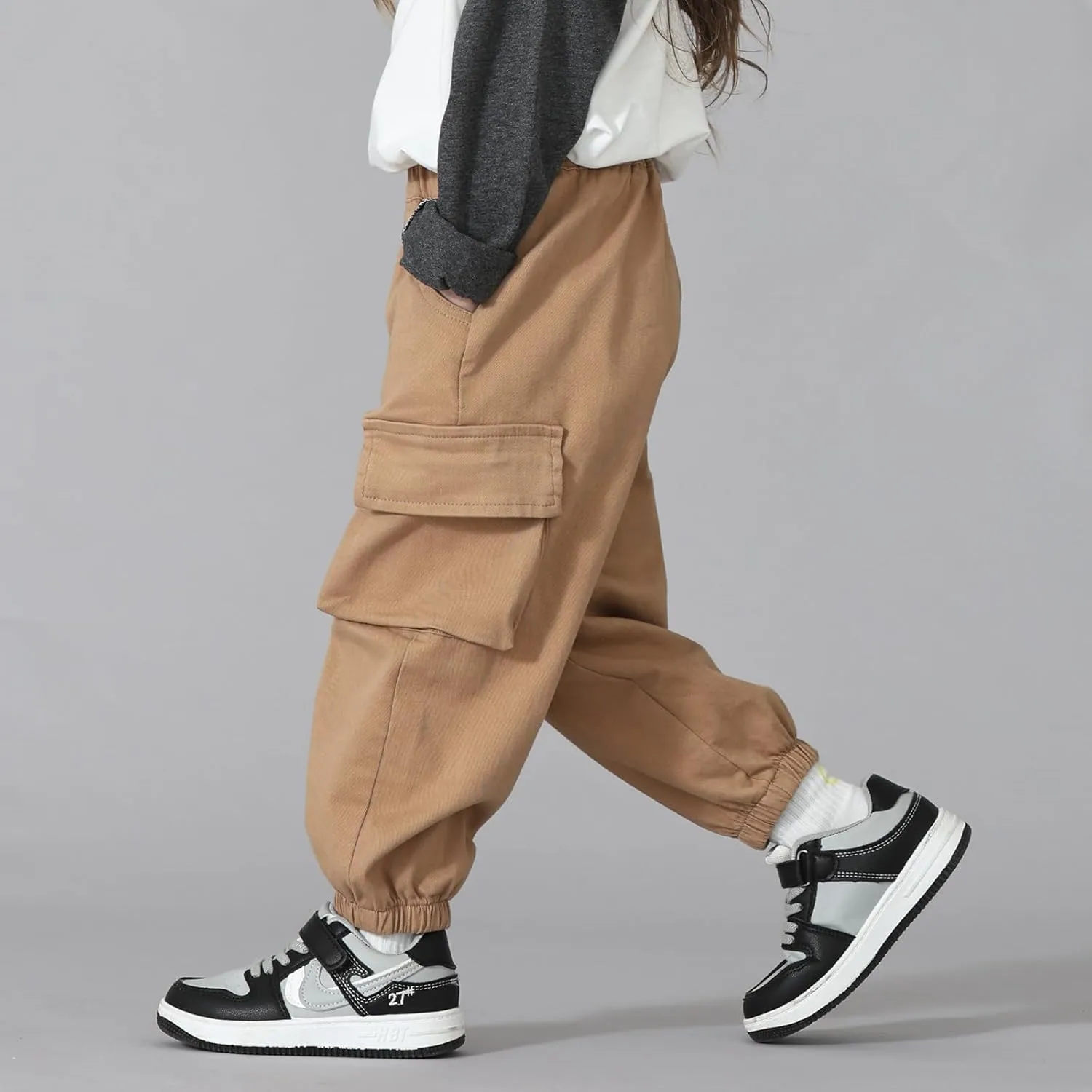 MINI PANDA Toddler Pants Girls&Boys，Stretch Twill Chino Toddler Pants