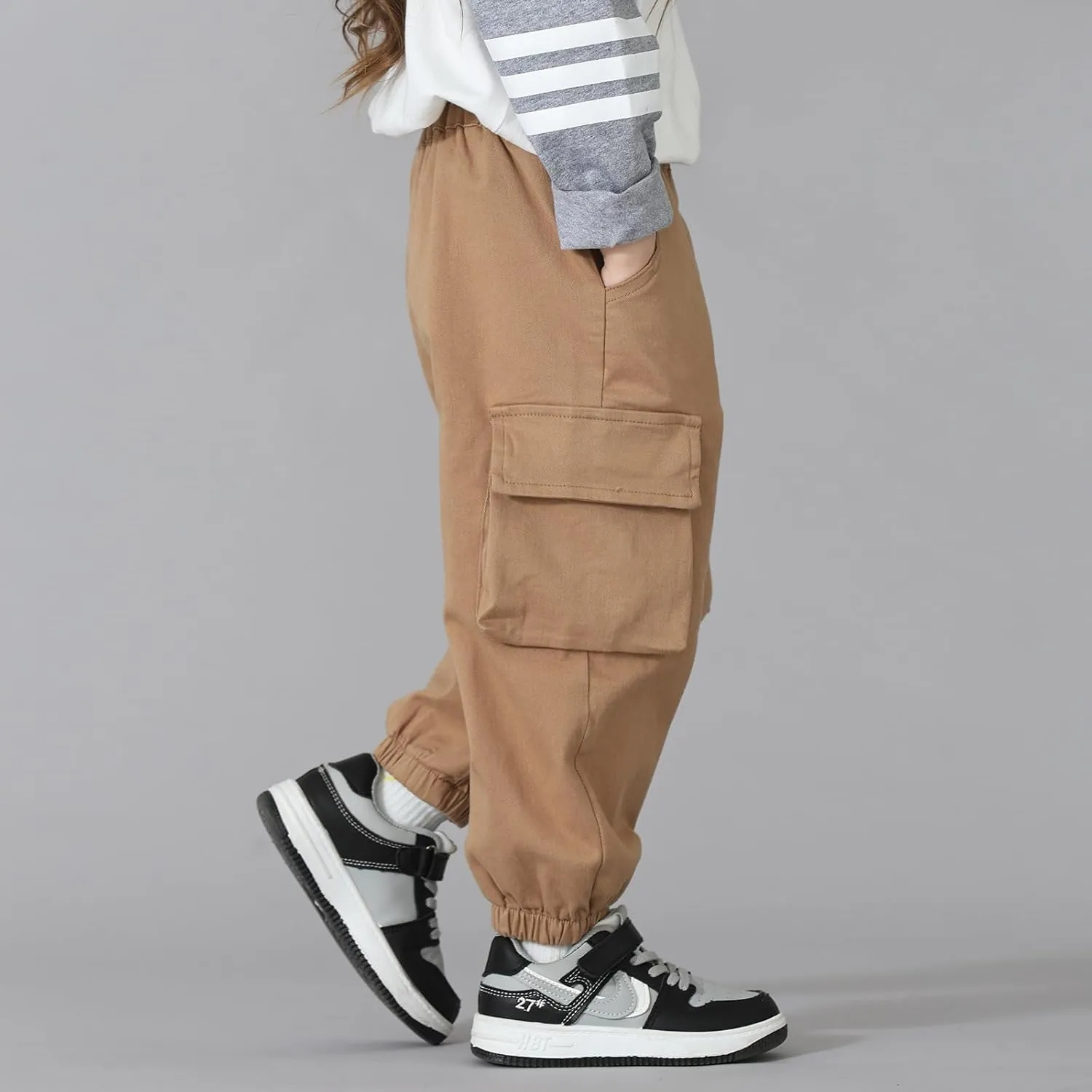 MINI PANDA Toddler Pants Girls&Boys，Stretch Twill Chino Toddler Pants