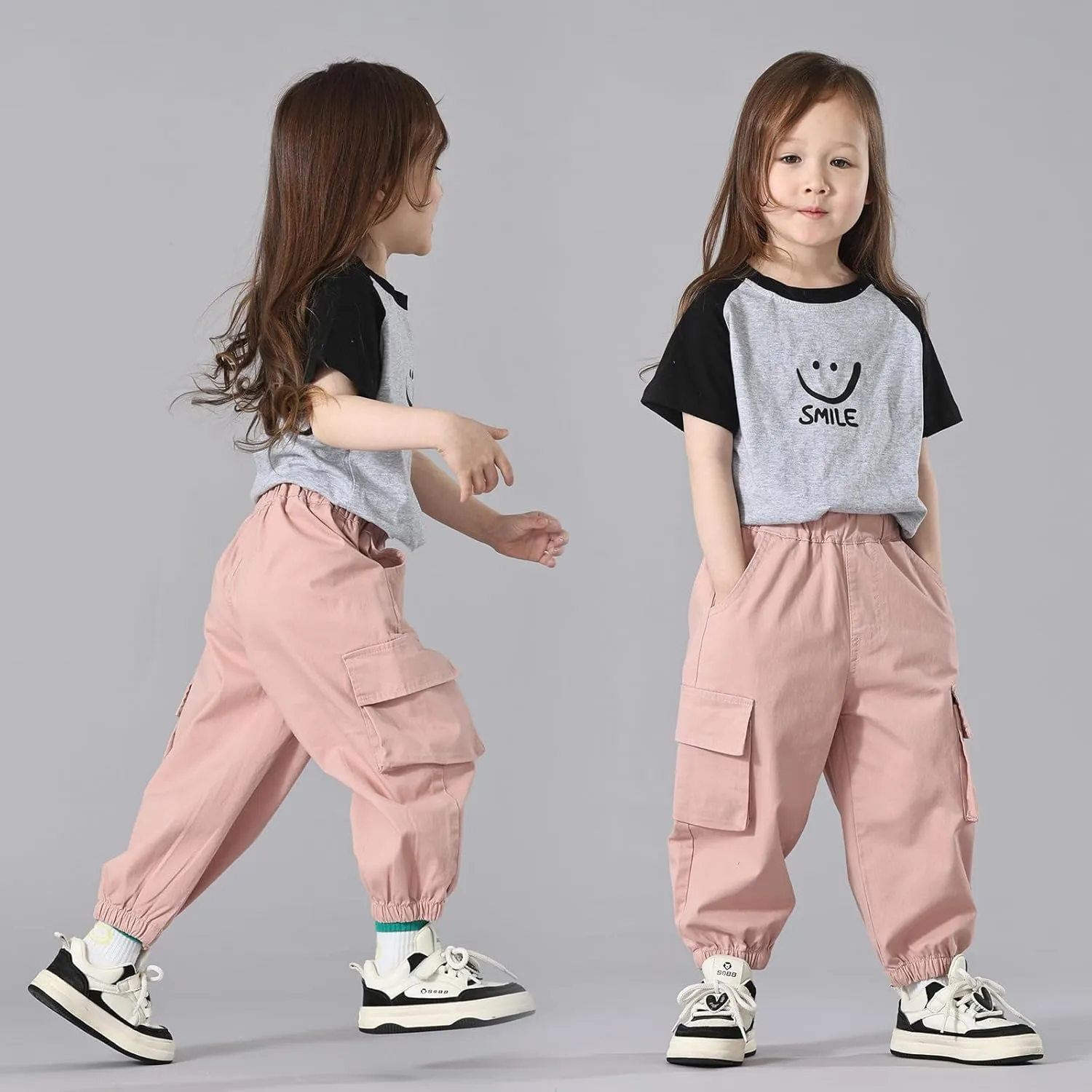 MINI PANDA Toddler Pants Girls&Boys，Stretch Twill Chino Toddler Pants