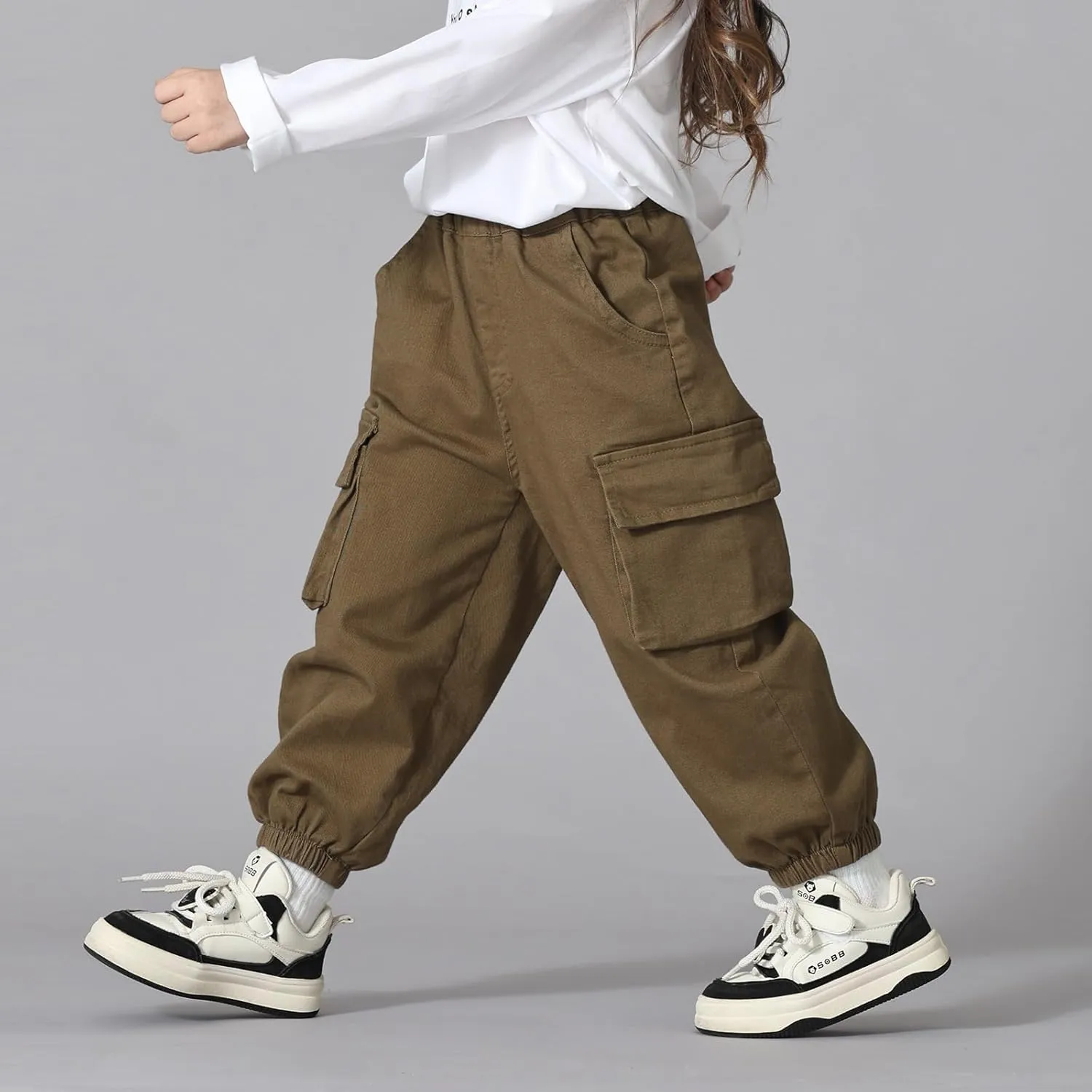 MINI PANDA Toddler Pants Girls&Boys，Stretch Twill Chino Toddler Pants