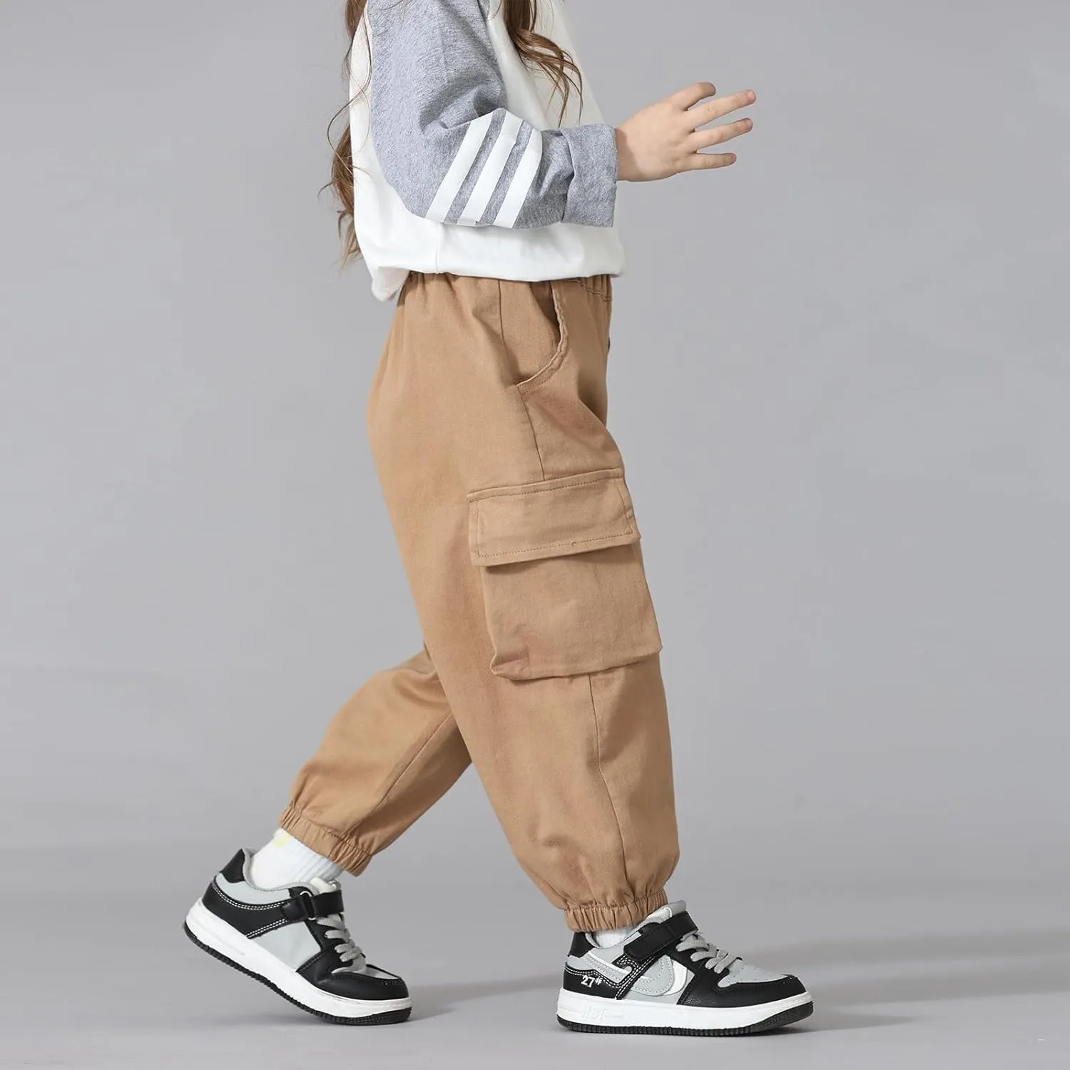 MINI PANDA Toddler Pants Girls&Boys，Stretch Twill Chino Toddler Pants