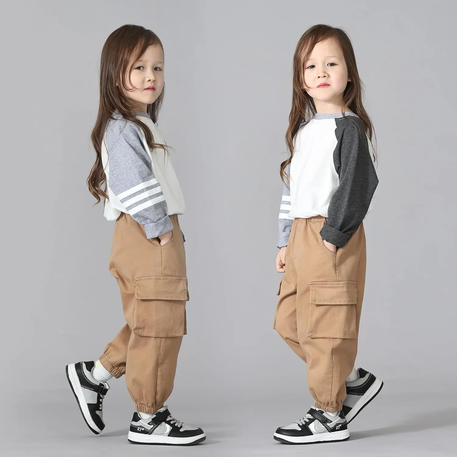 MINI PANDA Toddler Pants Girls&Boys，Stretch Twill Chino Toddler Pants