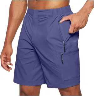 Muscularfit Men's Shorts 7 Inch Inseam Stretch Waist Zipper Pocket Cargo Shorts Summer Causal Solid Athletic Shorts Going Out