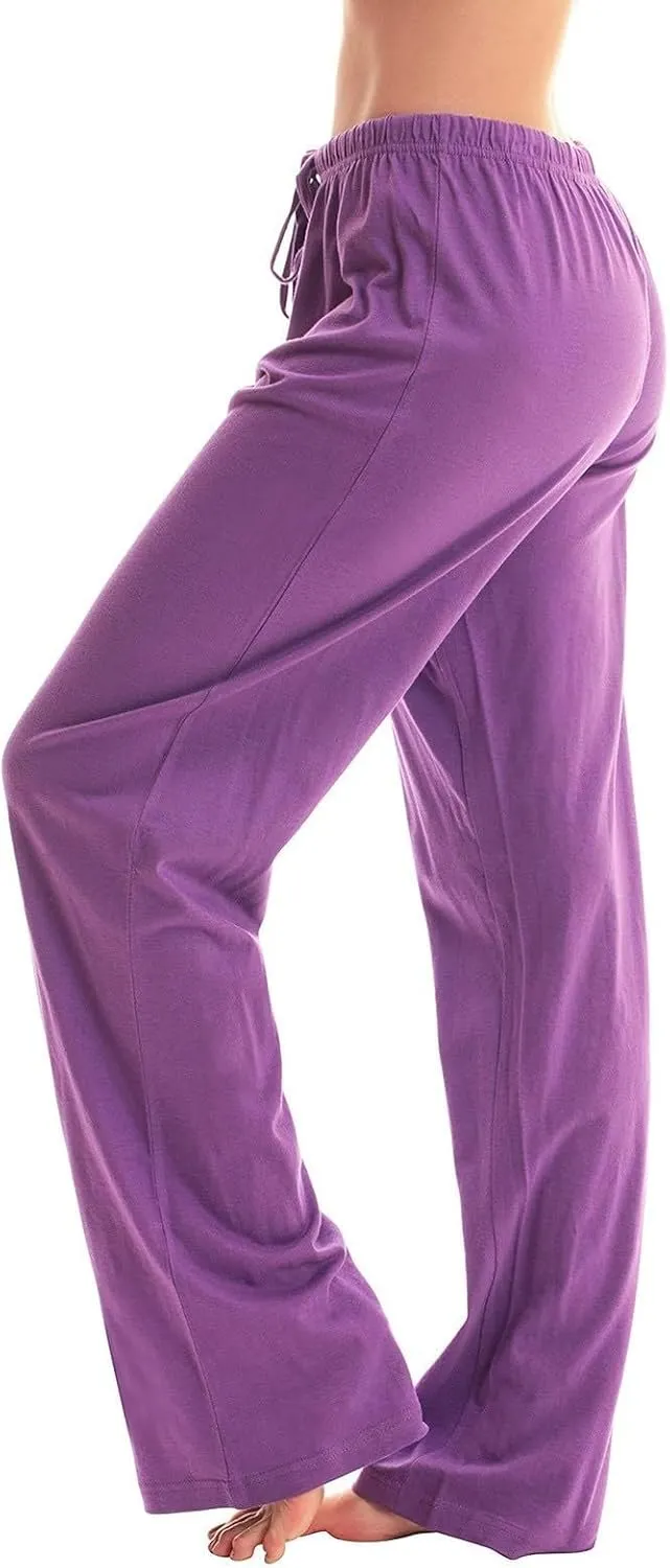Pants for Women Casual High Waist Drawstring Elastic Waist Pants Lightweight Comfy Straight Leg Pant Loose Fit Trousers