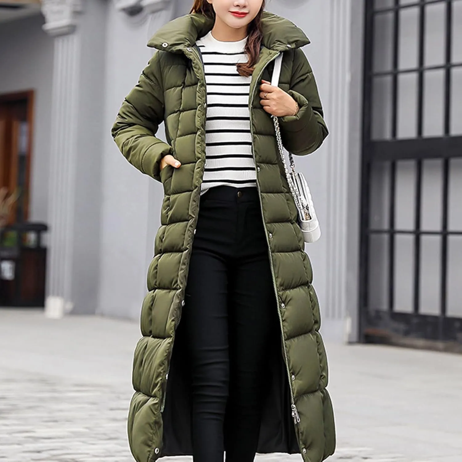 Parka Coats for Women Plus Size Long Thicken Warm Puffer Coat Trendy 2022 Casual Down Jacket with Pockets