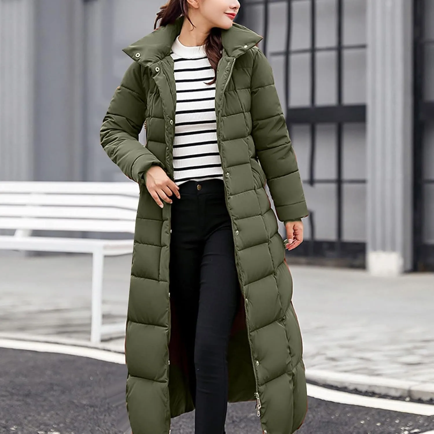 Parka Coats for Women Plus Size Long Thicken Warm Puffer Coat Trendy 2022 Casual Down Jacket with Pockets