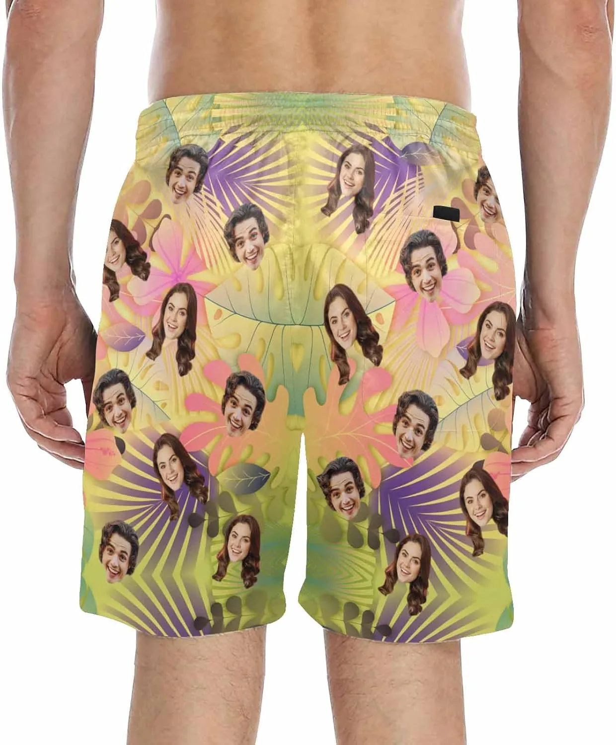 Personalized Beach Shorts for Men Custom Face Man Swimwear Swim Trunks Quick Dry Swim Shorts Print Beach Swimsuit for Men