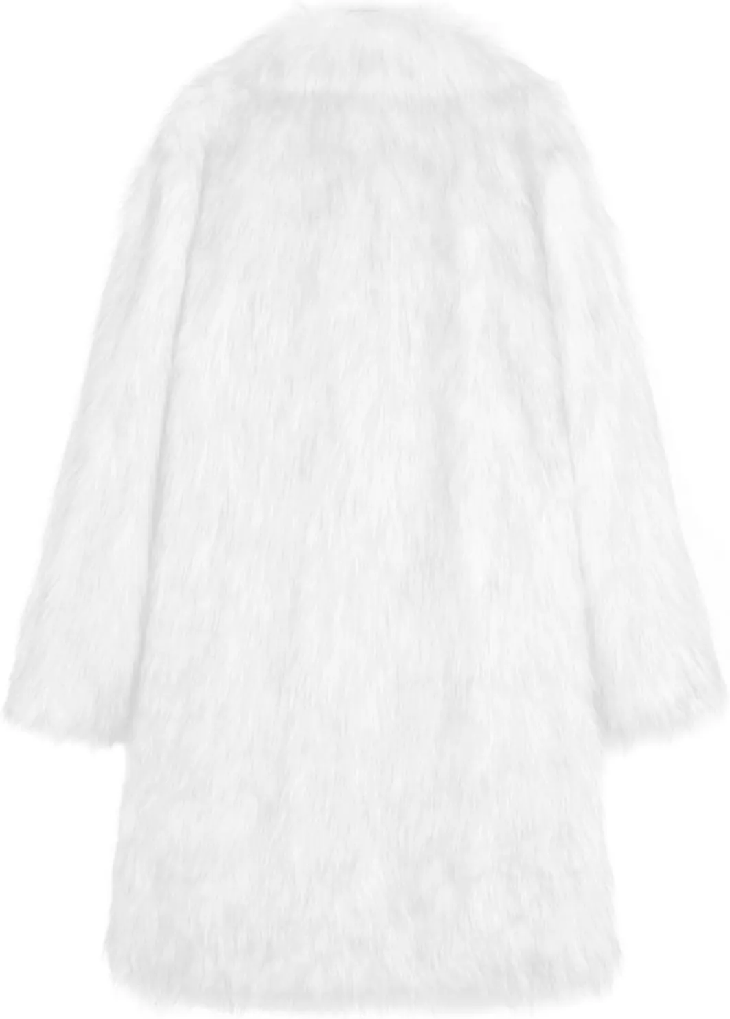 QWENTMTNTY Men Fluffy Long Faux Fur Coat Fashion Heavyweight Warm Winter Coats Thicken Faux Shearling Cardigan Overcoat
