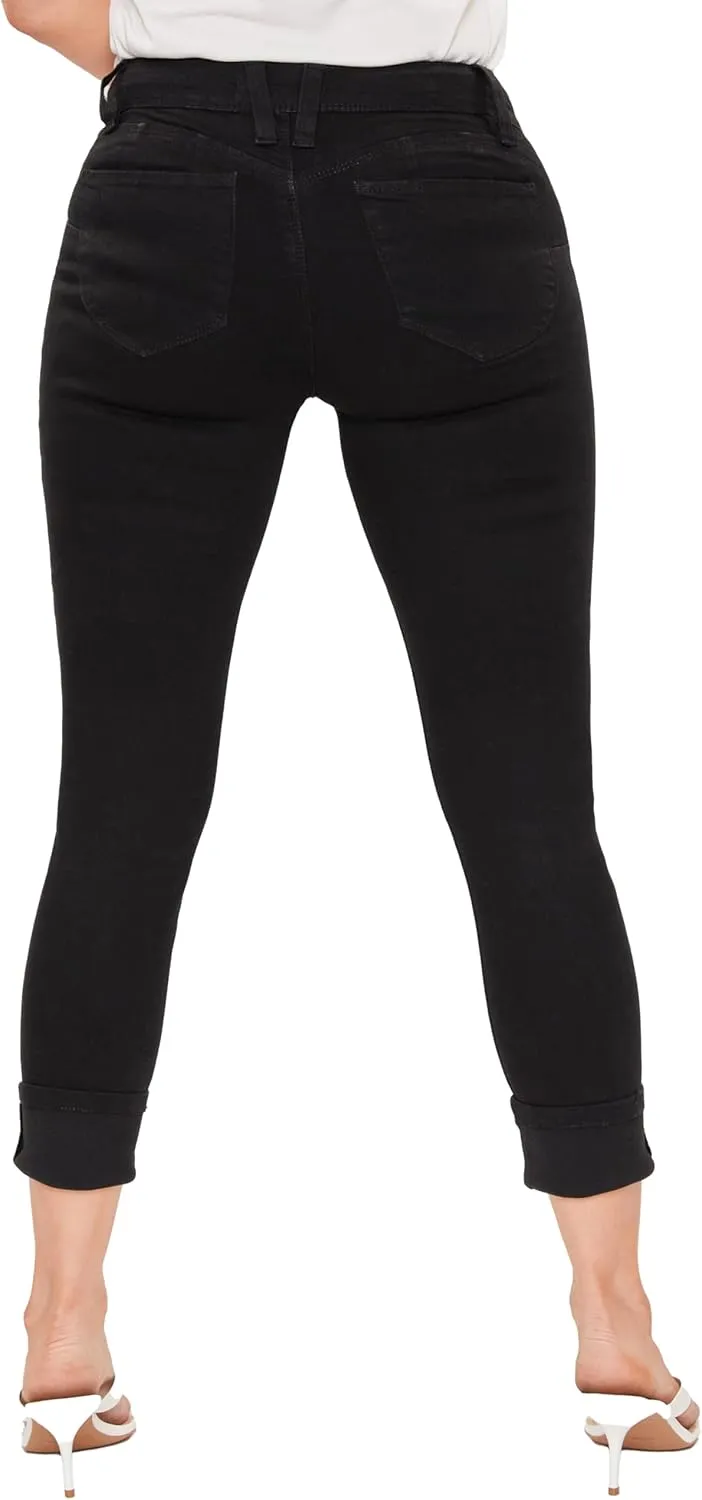 Royalty YMI Jeans Women Petite Wannabetta Butt Mega Cuff Ankle