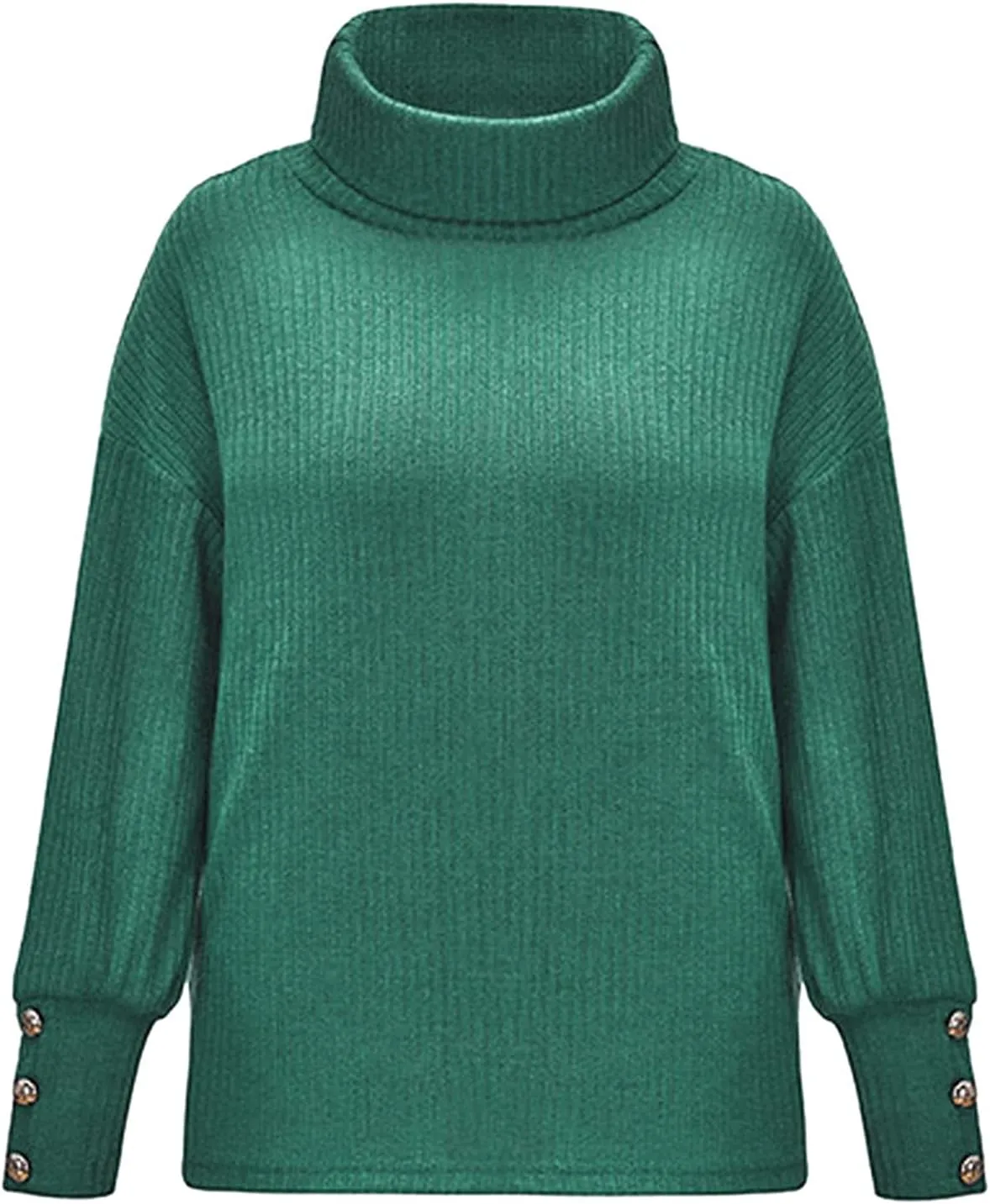 SHAOBGE Soft V Neck Sweater Fashionable Women's Bowknot Collar Solid Color Button Sleeve Knitted Casual Solid Color