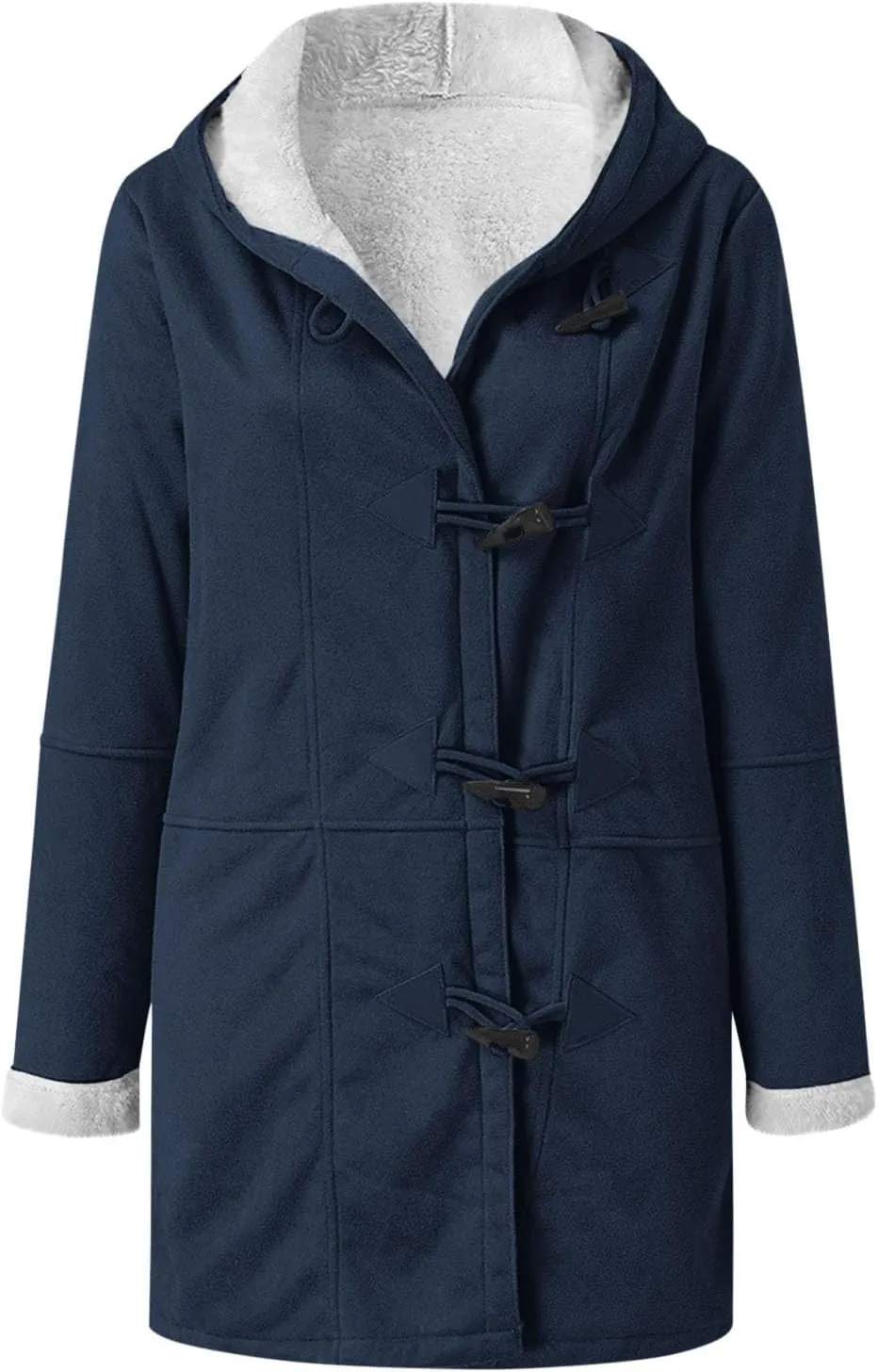 Sherpa Fleece Coats for Women 2024 Plus Size Winter Jacket Hoodie Suede Parka Pea Coats Button Down Coat Outerwear