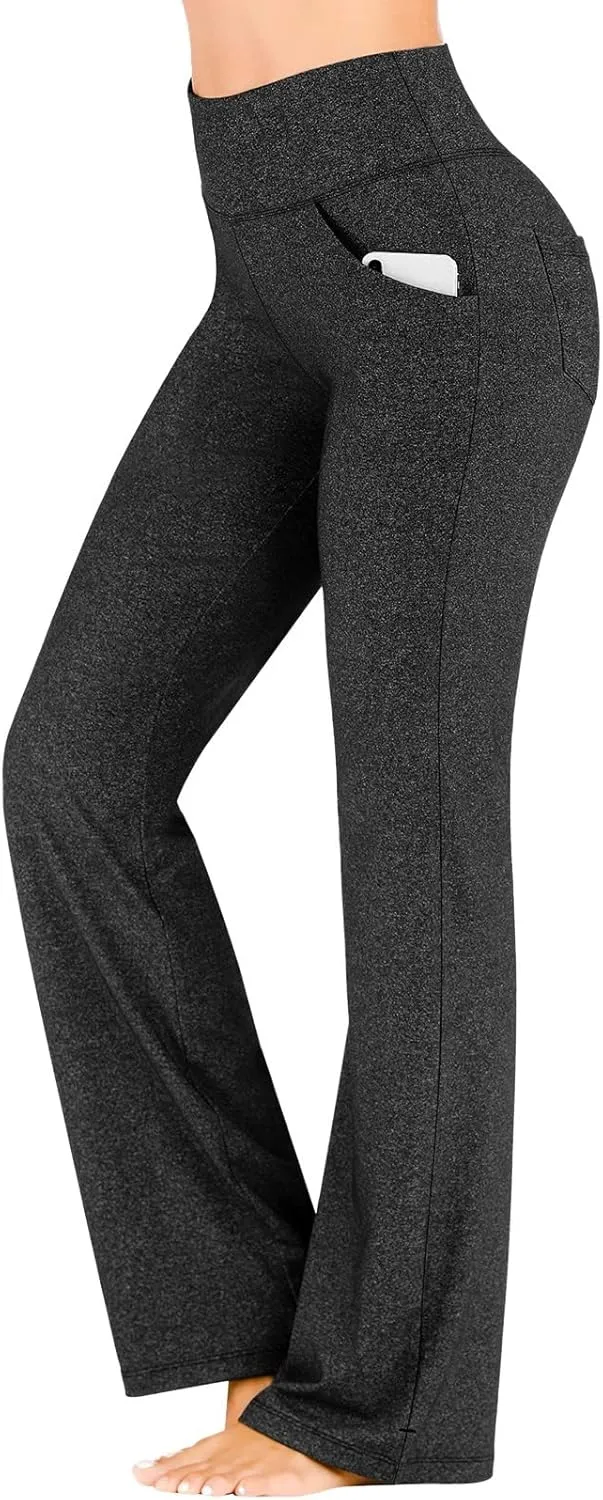 Soft Leggings for Women Pants with Pockets for Women Waist Yoga Pants Butt Lifting Leggings with Flap Pockets Butt