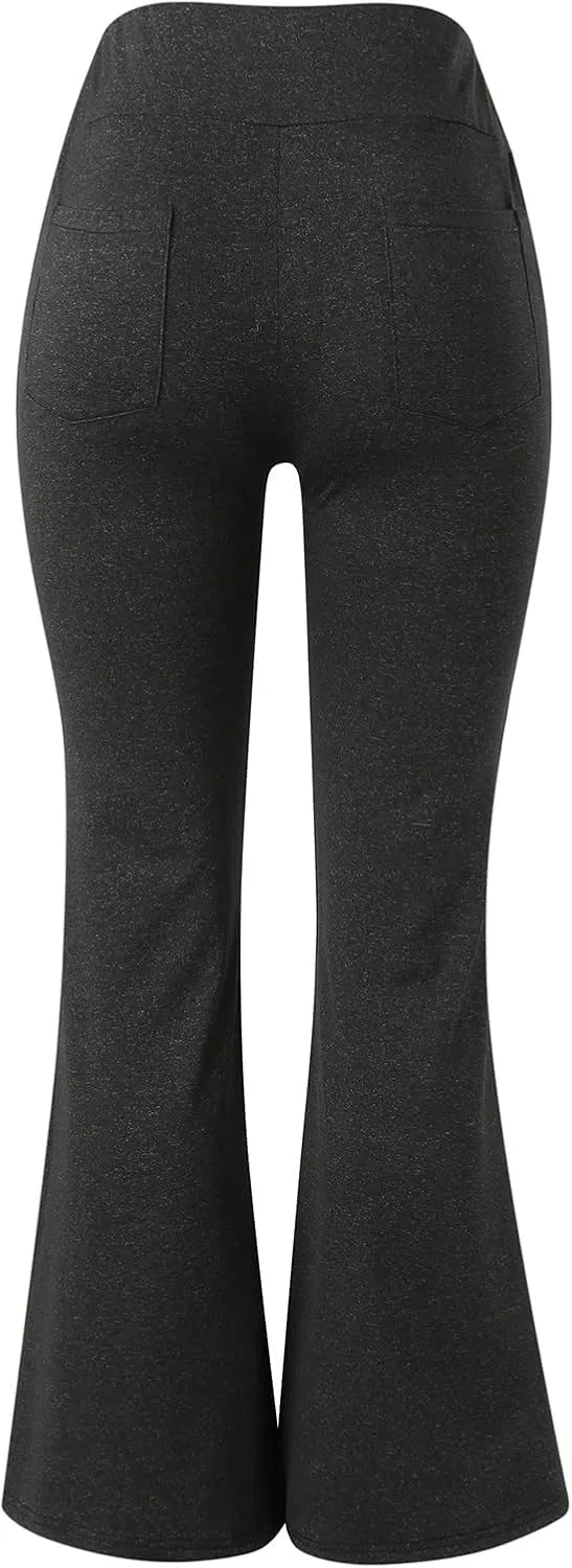 Soft Leggings for Women Pants with Pockets for Women Waist Yoga Pants Butt Lifting Leggings with Flap Pockets Butt