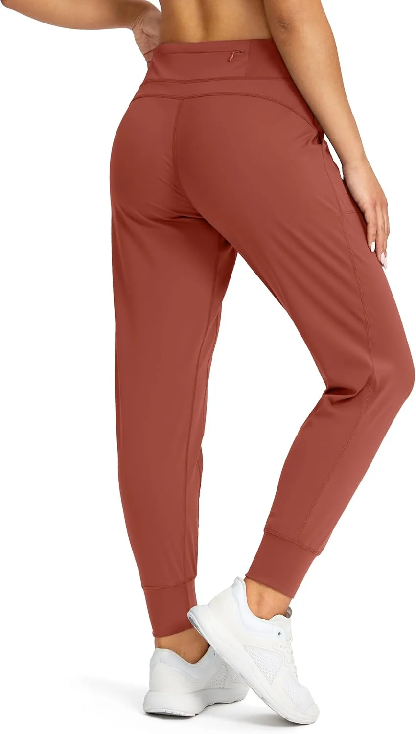 Soothfeel Women's Joggers with Zipper Pockets High Waisted Athletic Workout Yoga Pants Joggers for Women