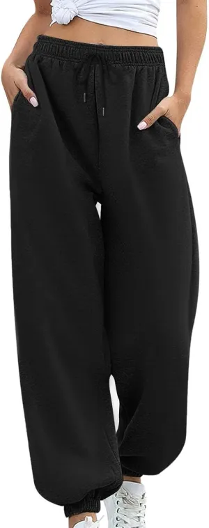 Sweatpants for Women 2024 Loose Fit Sport Yoga Pants Trendy Casual Wide Leg Pants Stylish Running Lounge Pant Trousers