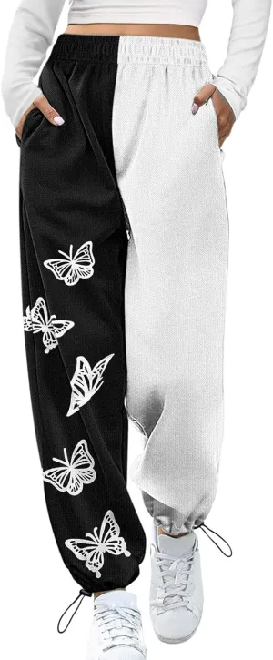 Sweatpants Women Cinch Bottom Baggy High Waisted Sweat Pants Casual Joggers Y2k Aesthetic Warm Trousers with Pockets