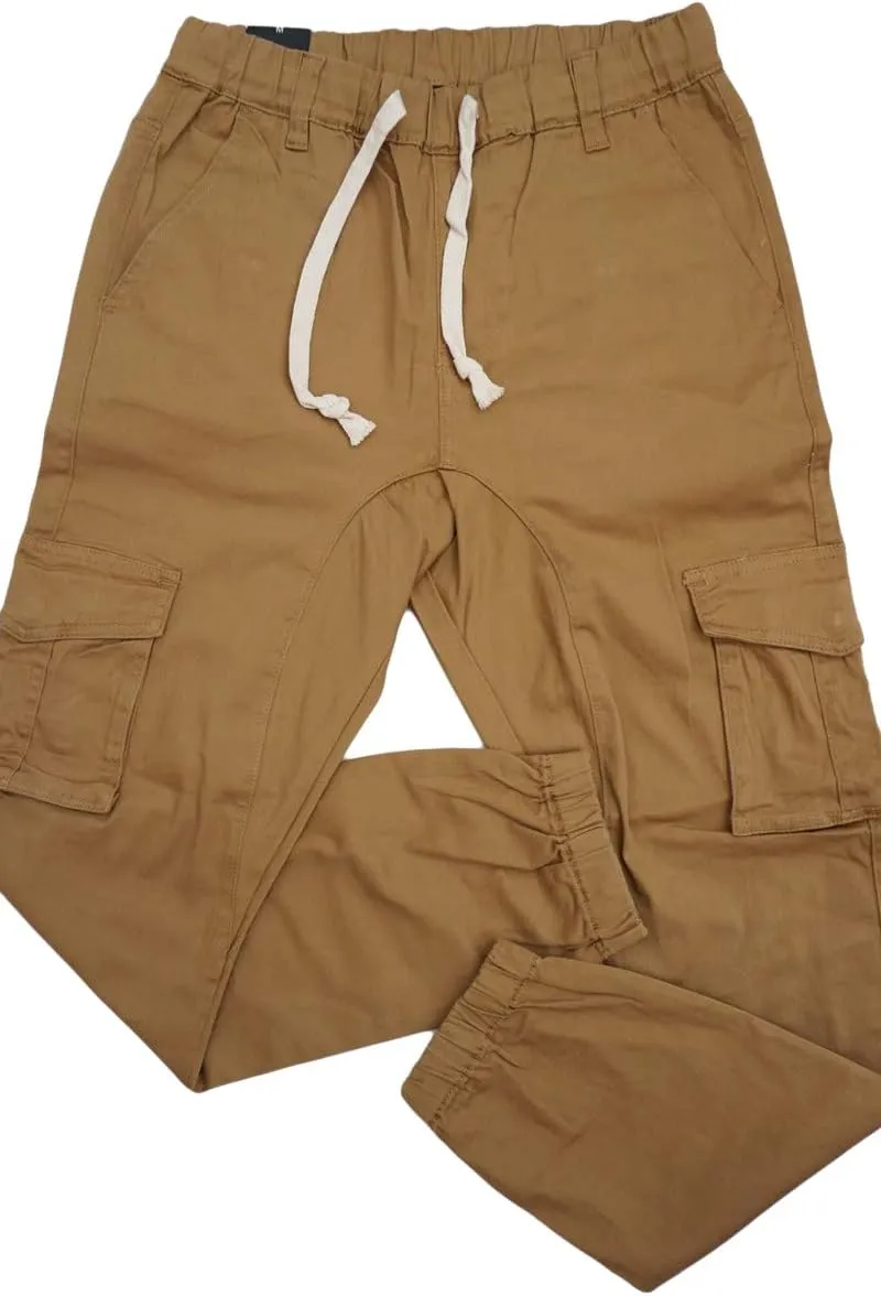 URBANJ Men's Twill Cargo Jogger Pants Size S-5XL