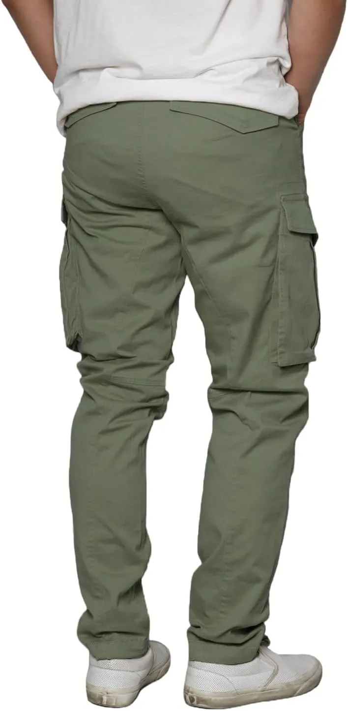URBANJ Men's Twill Cargo Jogger Pants Size S-5XL