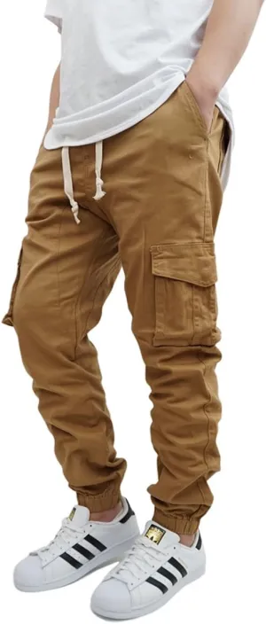 URBANJ Men's Twill Cargo Jogger Pants Size S-5XL